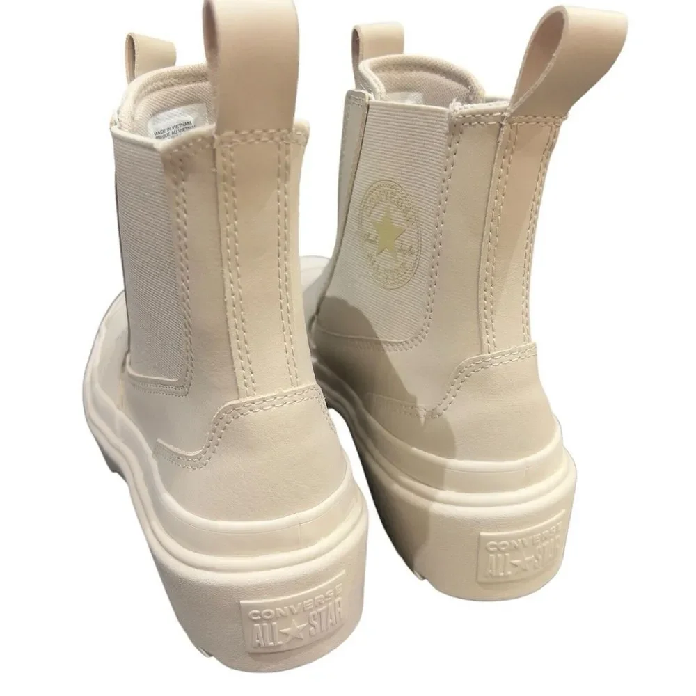 Converse Chuck Taylor All Star Lugged Leather Chelsea Boots Beige A08395C - Picture 6 of 6